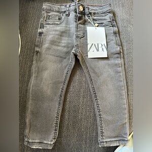 ZARA The Skinny Pant Gray Denim Size 9-12 Mos NWT
